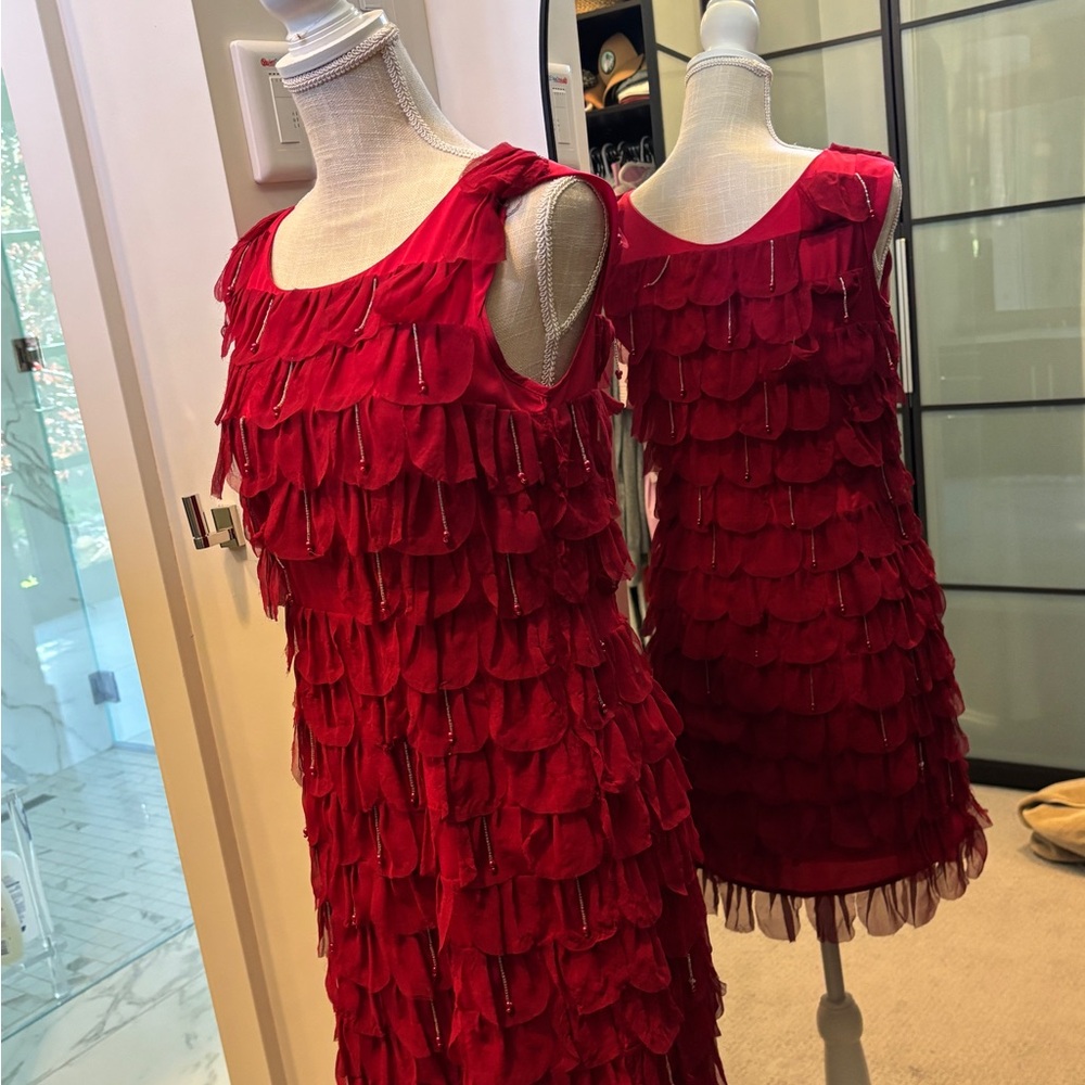 Vintage DOLCE & GABBANA Red Silk Dress – Size 4 - Picture 7 of 7